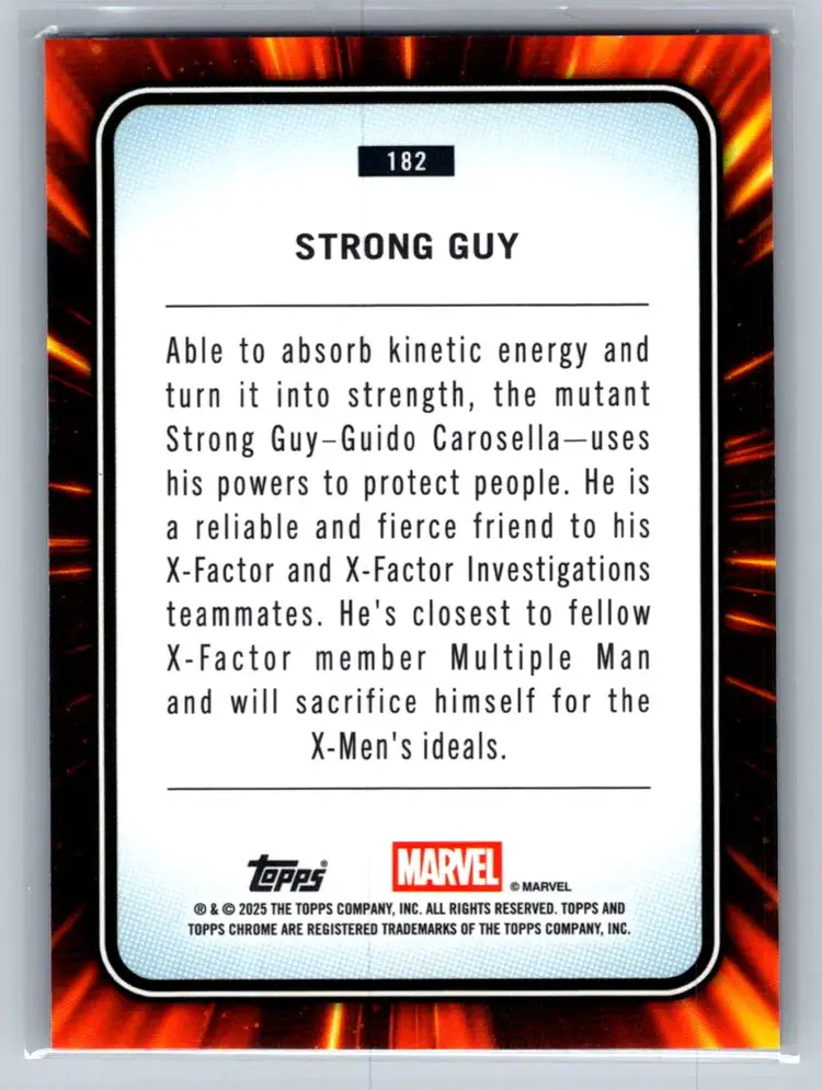Strong Guy 2025 Topps Marvel Chrome Saphire #182