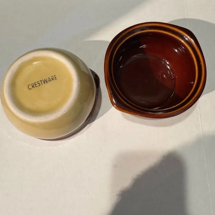 Set Of Two Mid-Century Crestware Soup Bowls