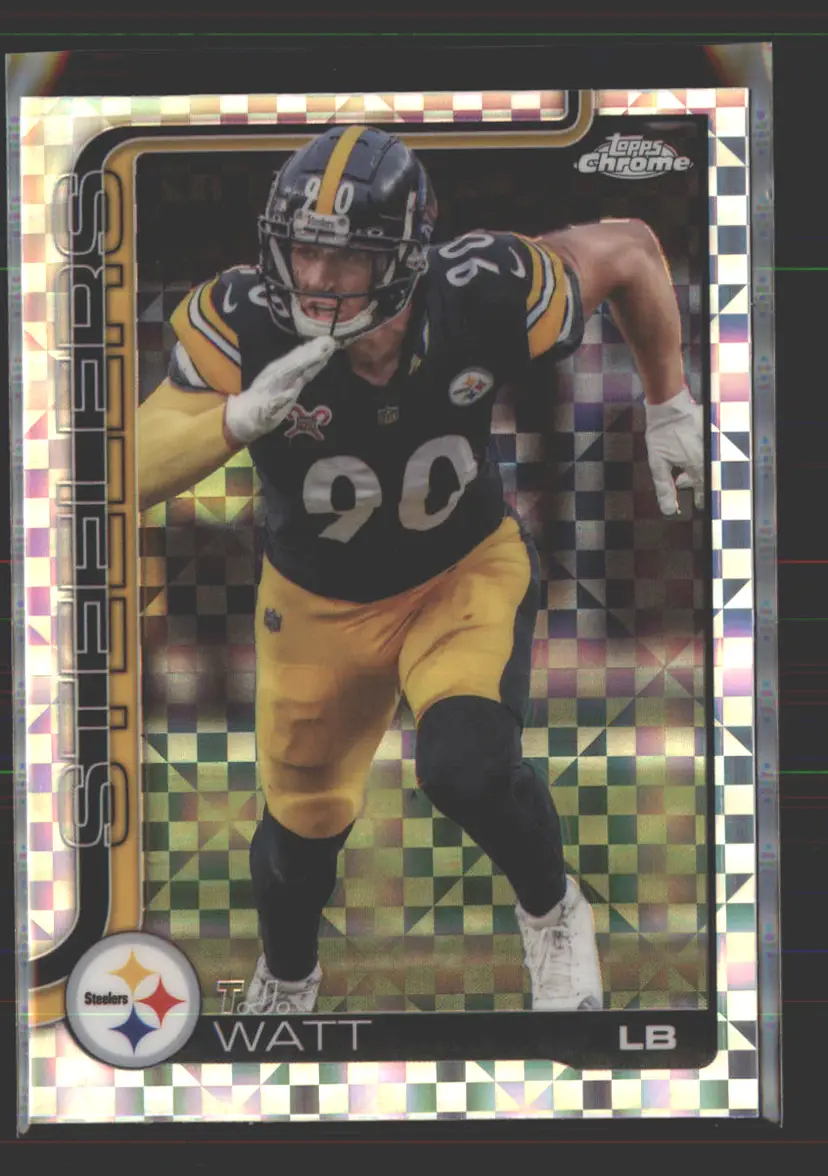 T.J. Watt 2025 Topps Chrome X-Fractor #258 - (142) - Pittsburgh Steelers