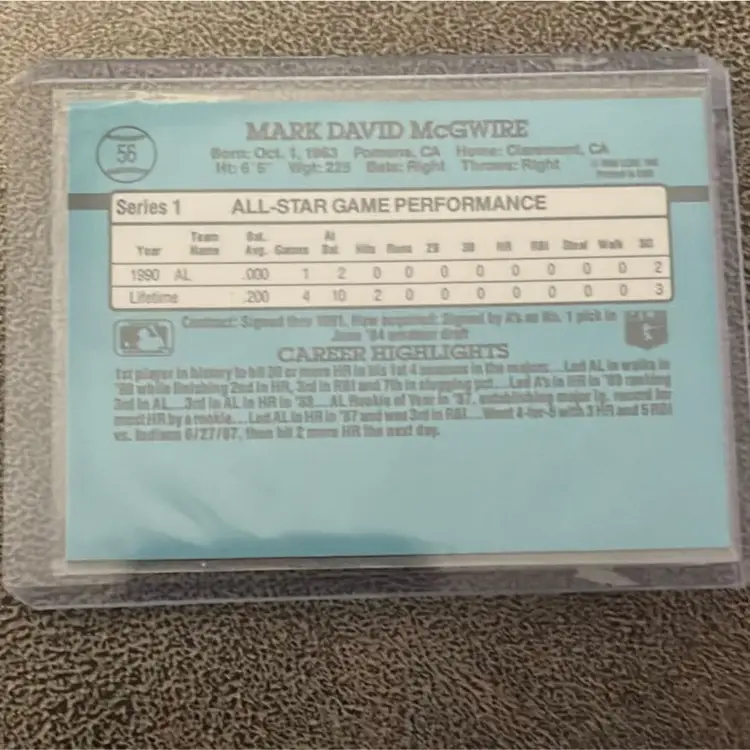 91 Donruss Mark McGwire ALL-STAR