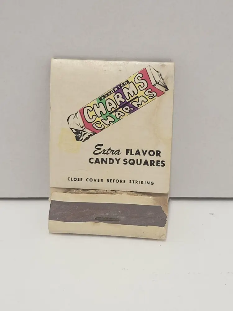 Vintage Charms Extra Flavor Candy Squares Collectible Matchbook Cover Used