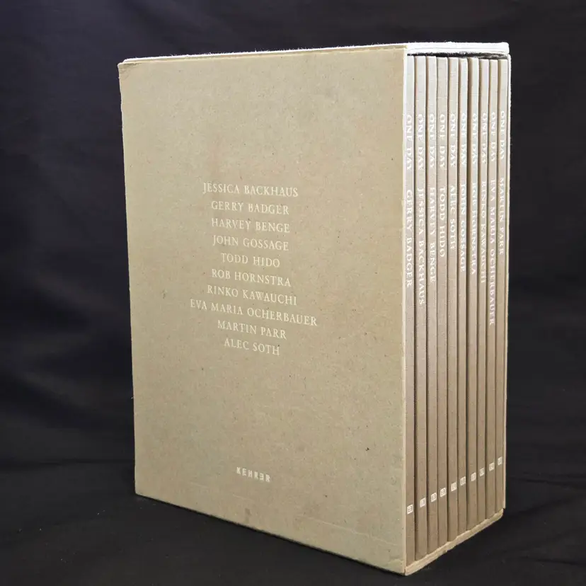 One Day: Ten Photographers - 10 Separate Books Todd Hido; Alec Soth Books Signed slipcase is damaged
