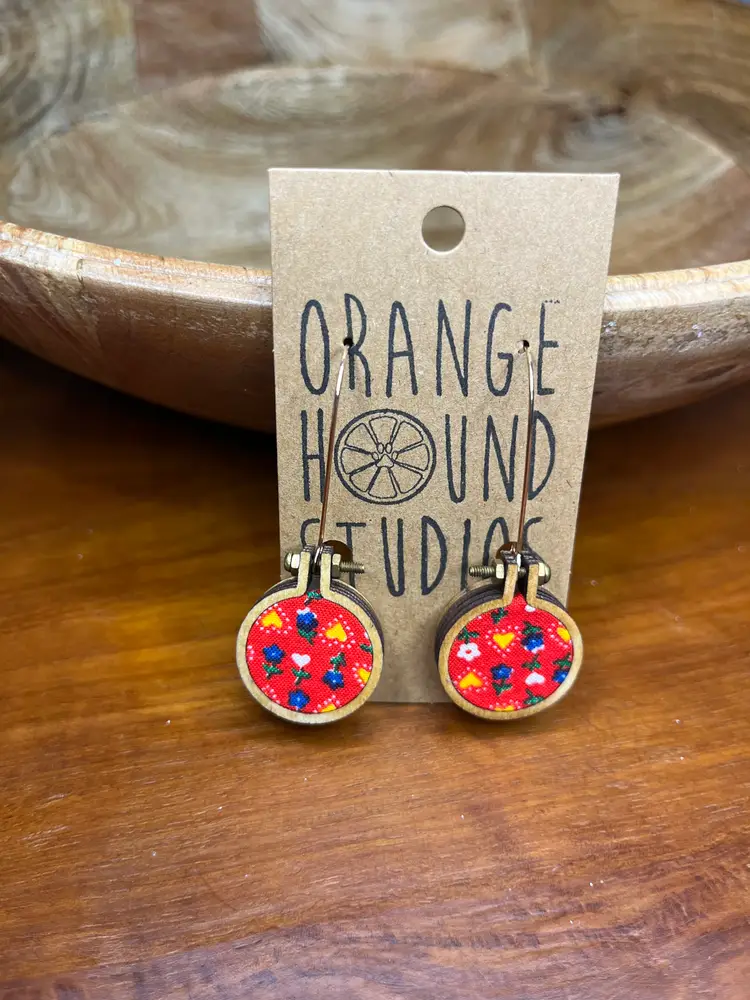 #04 Mini Embroidery Hoop Dangle Earrings - Made by Me!