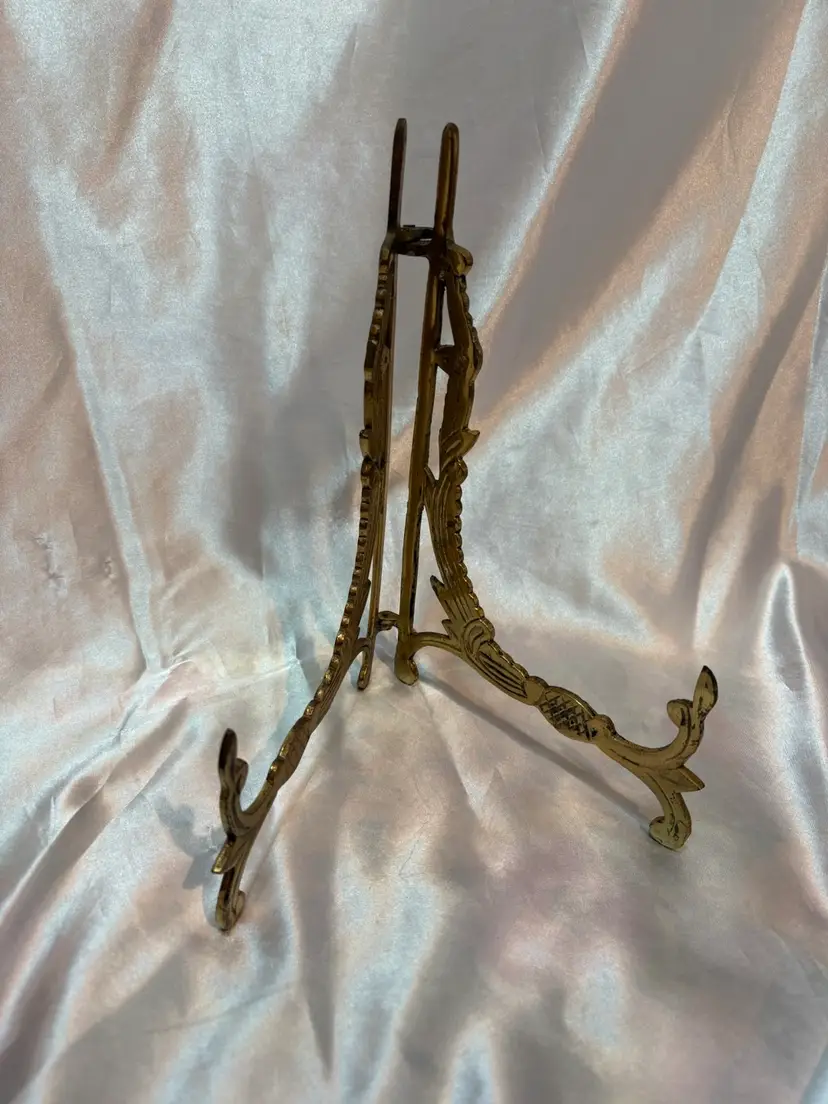 Vintage Brass Easel Art Stand