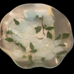 Scalloped Edge Fused Glass Bowl