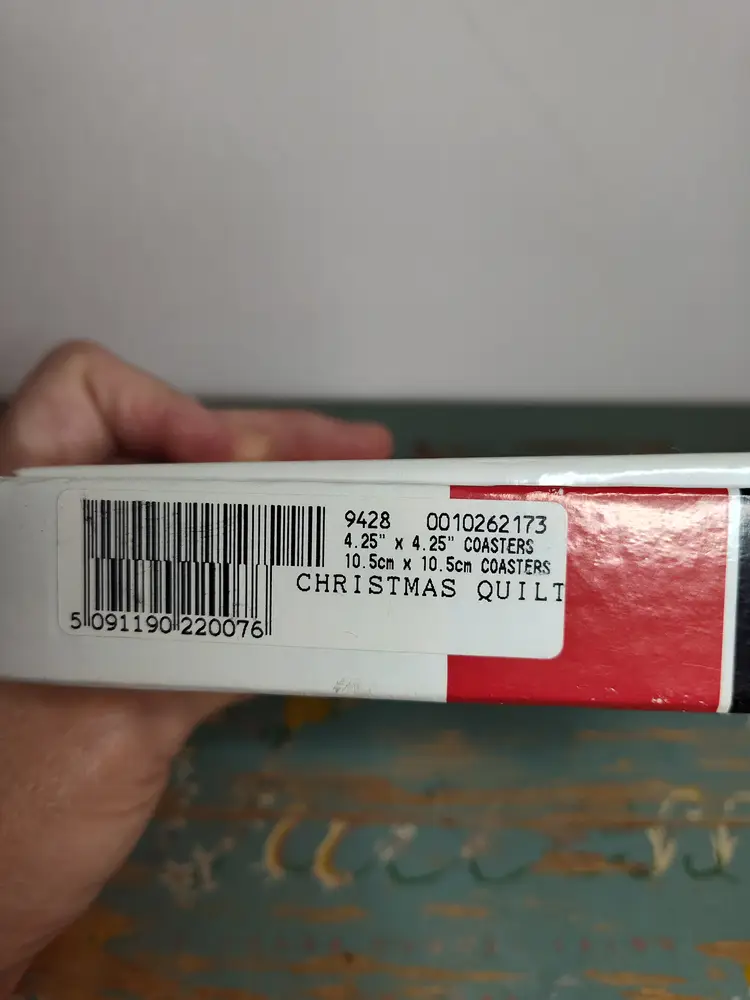 Vintage "Christmas Quilt" Pimpernel Coasters