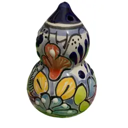 11 Fabulous 3.5” Tall Salt Sugar Or Pepper Talavera Shaker Featuring Blue  Floral Flower Design