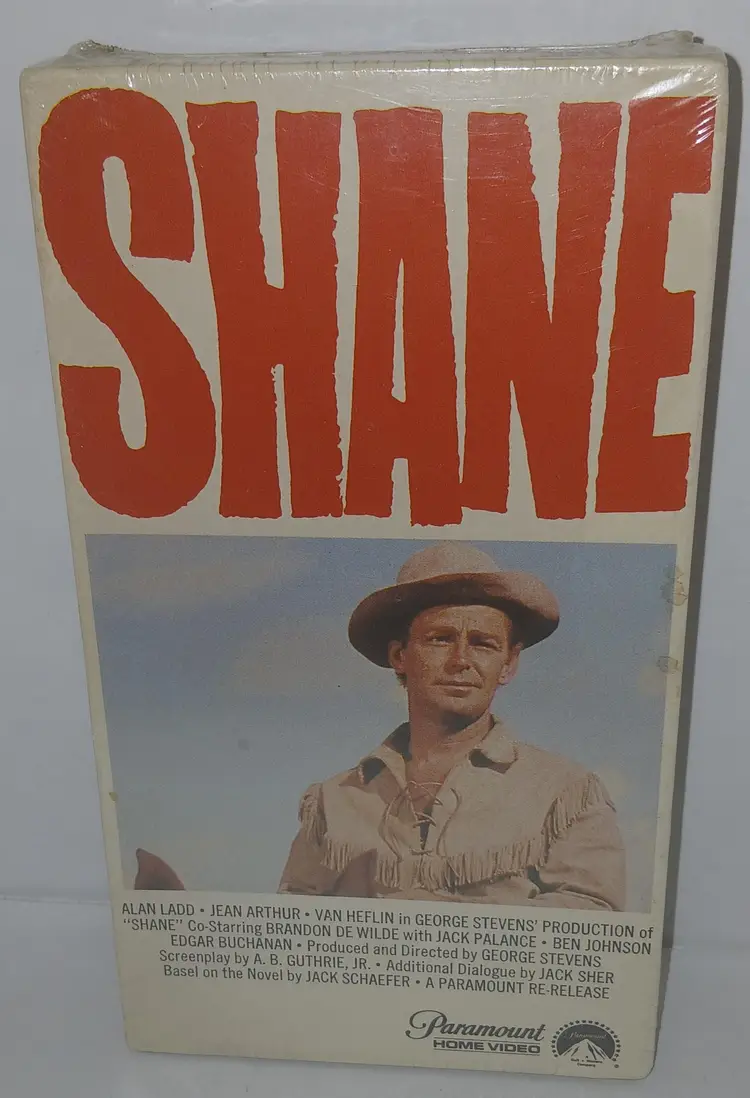 Shane VHS Sealed all the way around With Side Watermarks See Pictures for Condition