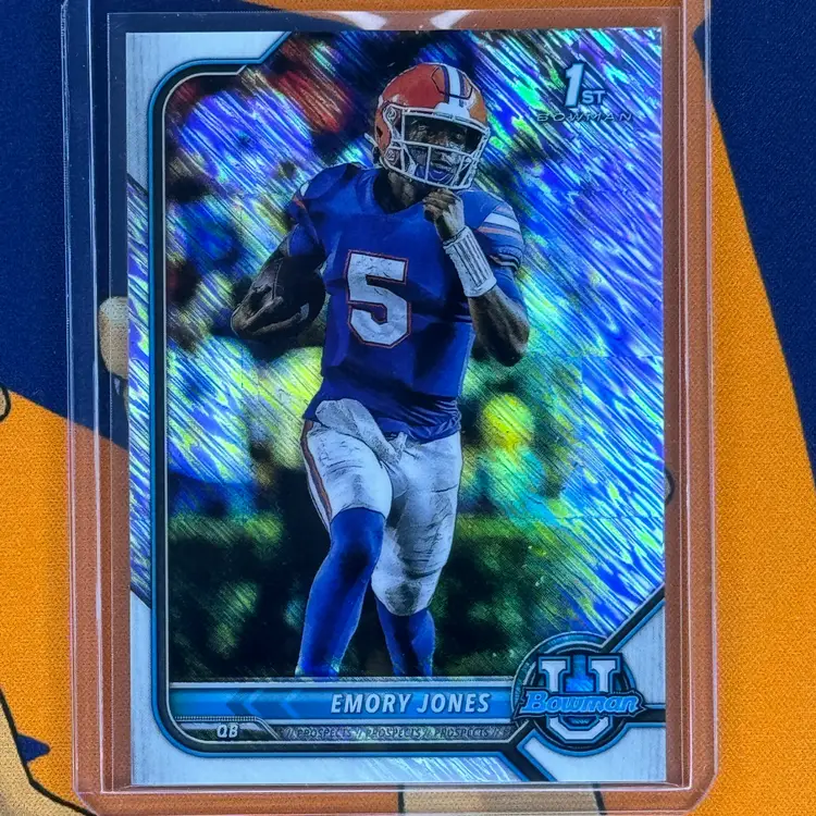 2021-22 Bowman U Chrome Emory Jones Shimmer Refractor 1st Bowman