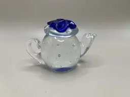 Art Glass Teapot Paperweight