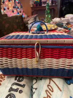 Vintage Patriotic Sewing Box