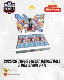 Indiana Pacers - ZB 2672: 2025/26 Topps Finest Basketball 3 Box Stack PYT 1 (Rips 2/27)
