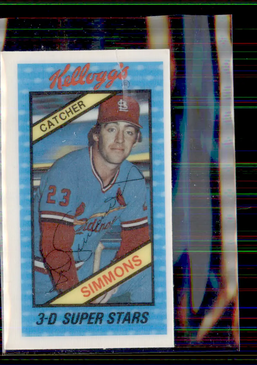 TORN Ted Simmons 1980 Kellogg's 3-D Super Stars #45 - St. Louis Cardinals - (153-354)