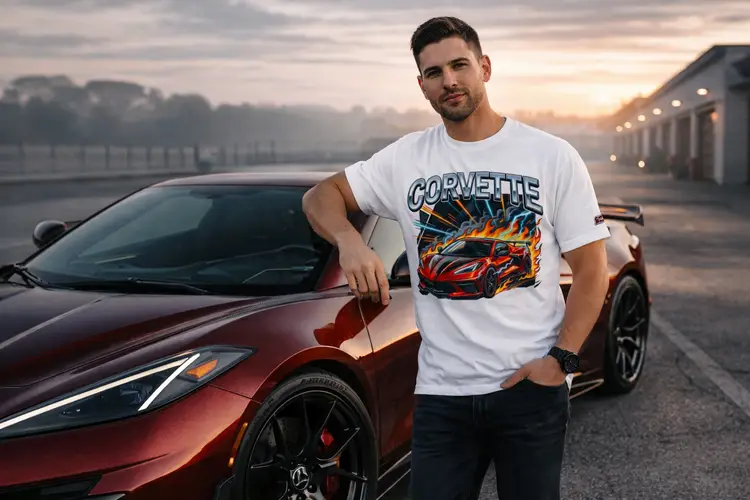 Corvette C8 Performance Graphic T-Shirt | Motorsport Design Shirt