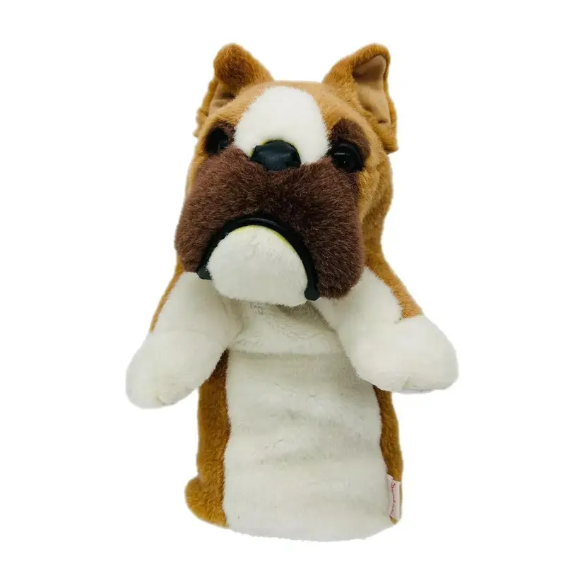 Vintage Golf Club Headcover Toys by Daphne Boxer Bulldog Brown White Plush