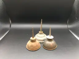 Set Of 3 Oilers For Decor Primitive Farmhouse Industrial