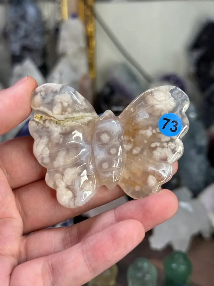 Flower Agate Butterfly #73
