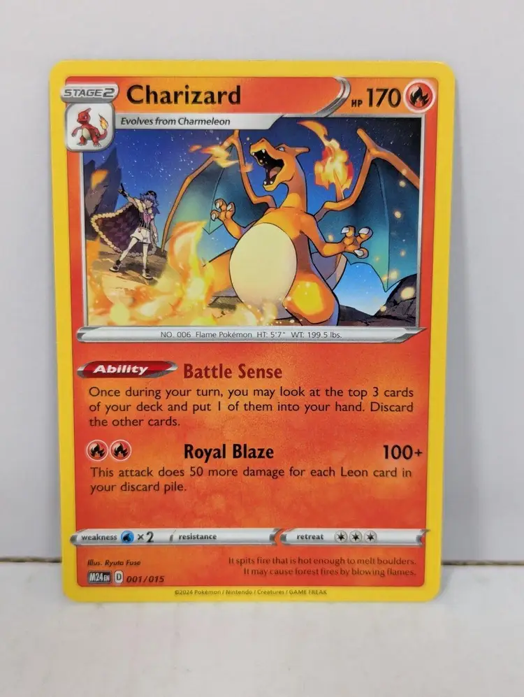 NEW!-Pokémon Charizard McDonalds Promo Card 001/015 2025 NON-Holo M24EN -Free Shipping!
