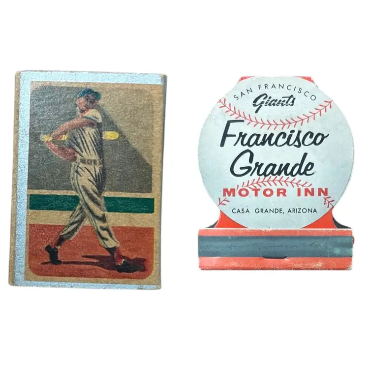 Pair Of Vintage Baseball Matchbooks With Ted Williams & San Francisco Giants