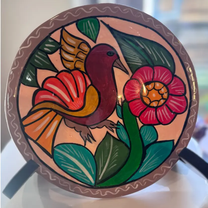Mexican Folk Art Decorative Plate