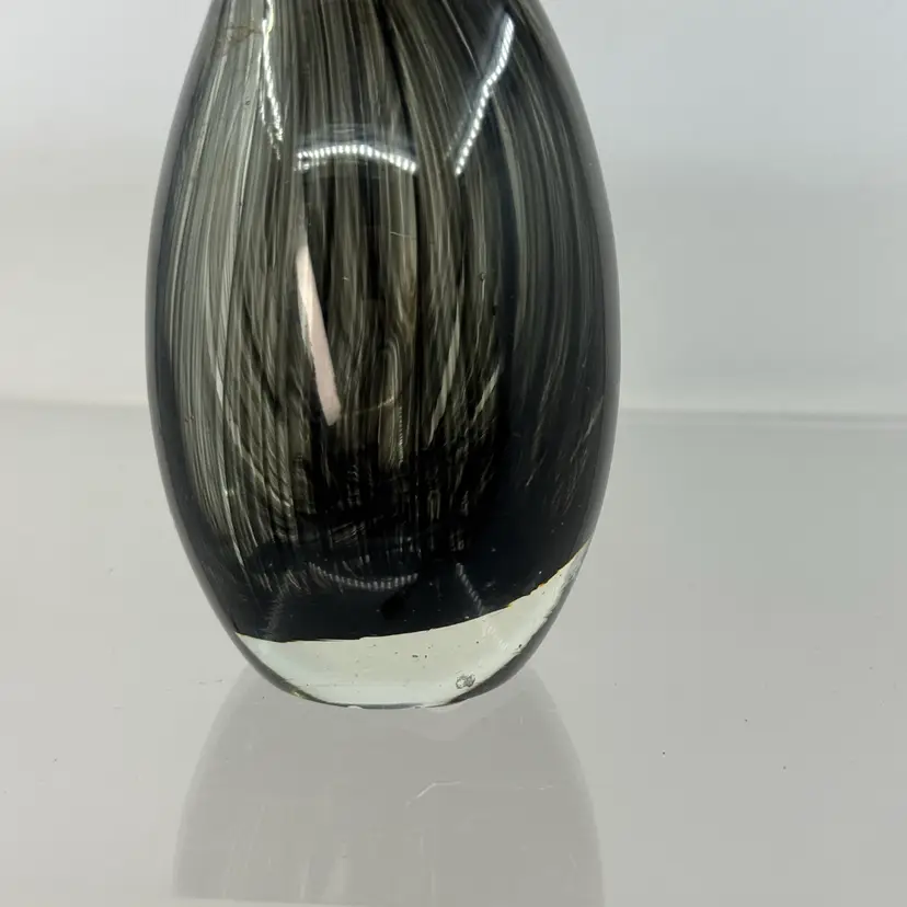 Hand Blown Striped Vase, 4”