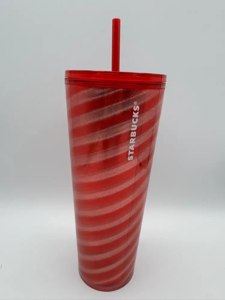 Starbucks 24 oz Venti Cold Cup Tumbler Holiday Gift Wrap or Candy Cane Swirl edition 2023