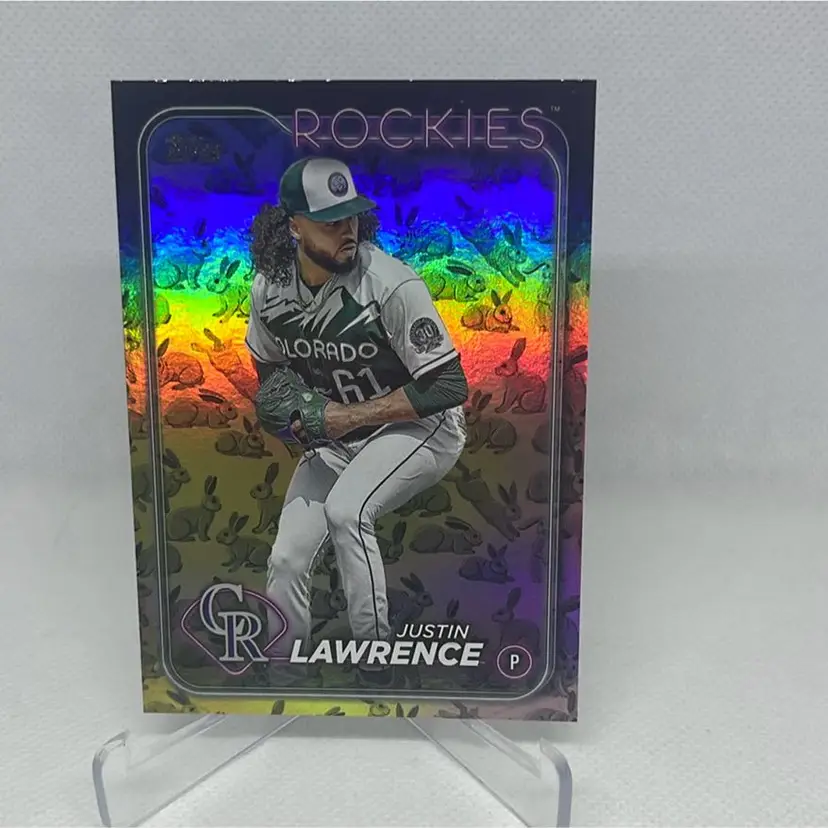 2024 Topps Series 1 Justin Lawrence #259 Easter Holiday Foil Rockies