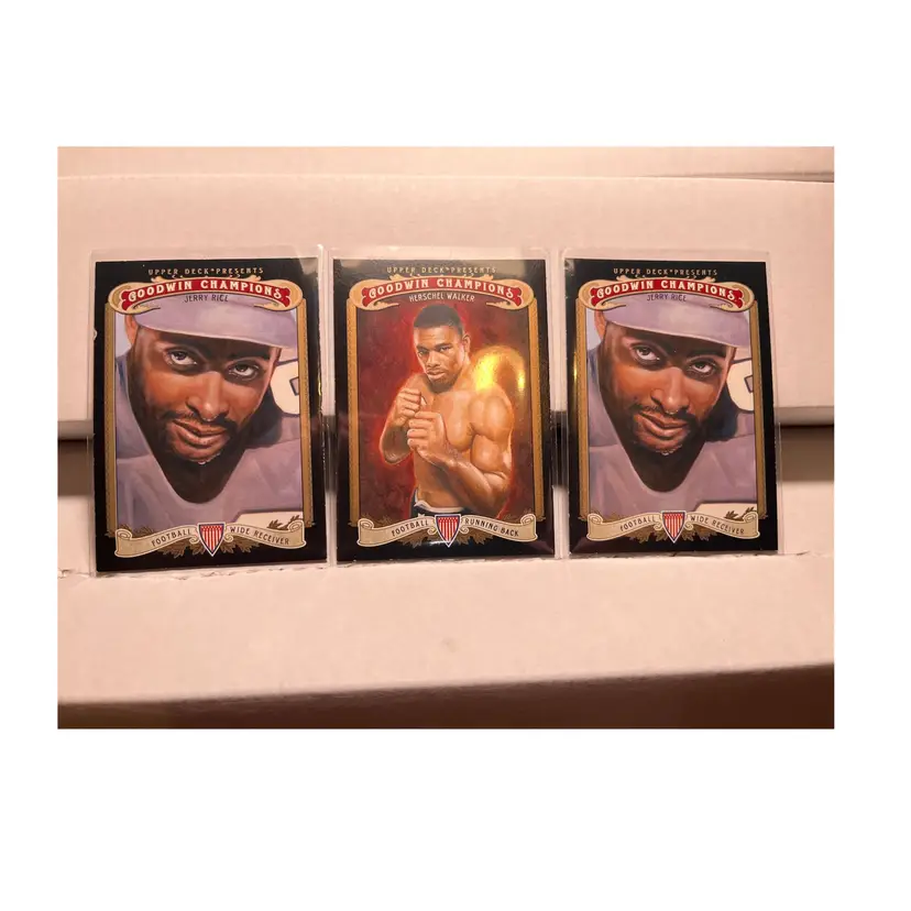 Jerry Rice (x2) & Herschel Walker Goodwin Champions 49ers Cowboys