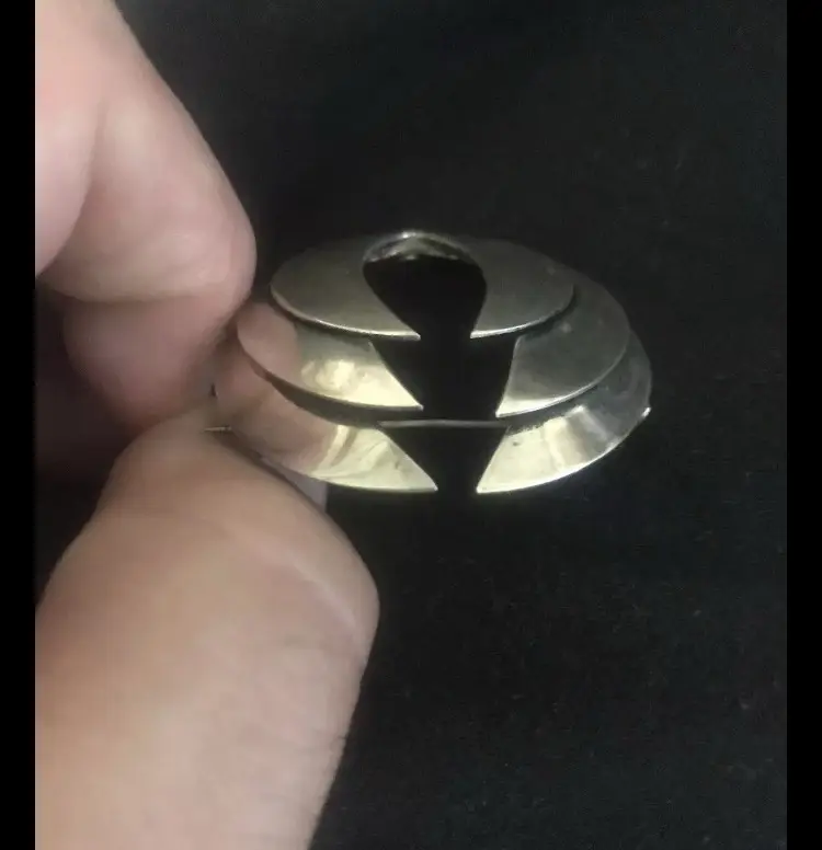 Vintage Mexican Sterling Silver Brooch Hallmarked “Conjoined HT” Eagle #20