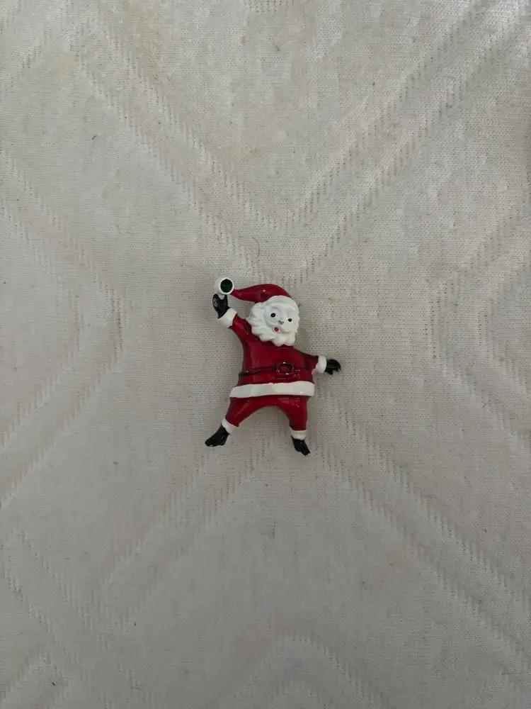 ENAMEL SANTA CLAUS BROOCH