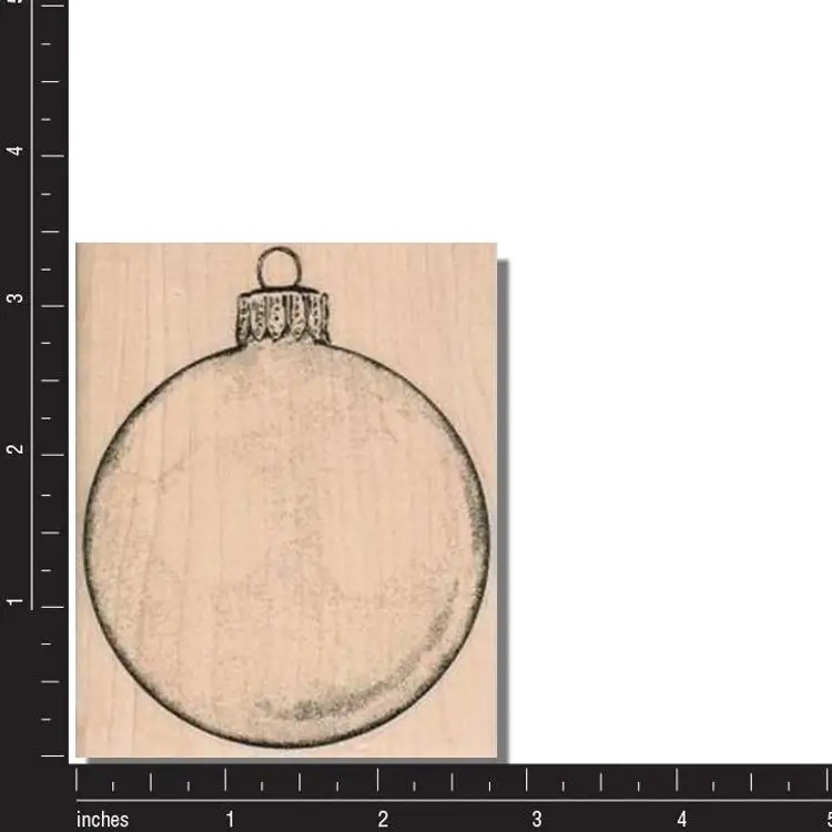 Christmas Ball Rubber Stamp