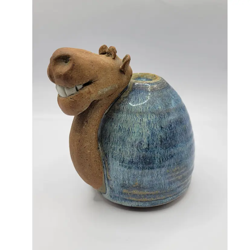 #01 Studio Art Pottery Smiling Camel signed