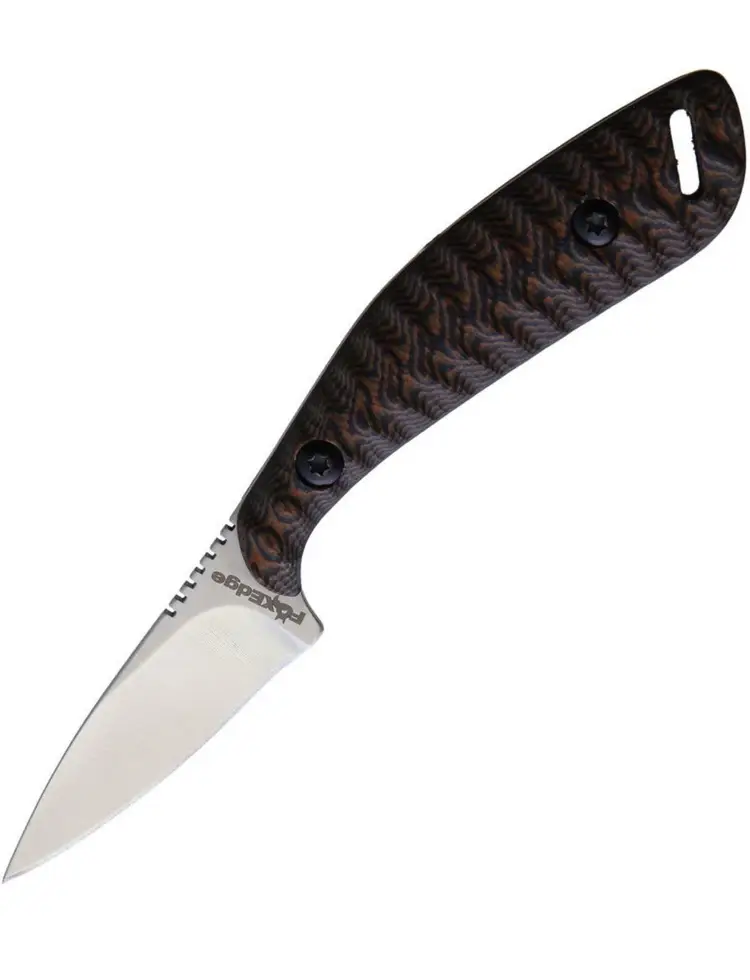 Fox Edge Neck Knife Black/Brown G10