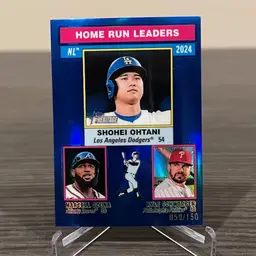 2025 Heritage Shohei Ohtani 59/150 Blue Chrome Home Run Leaders Los Angeles Dodgers