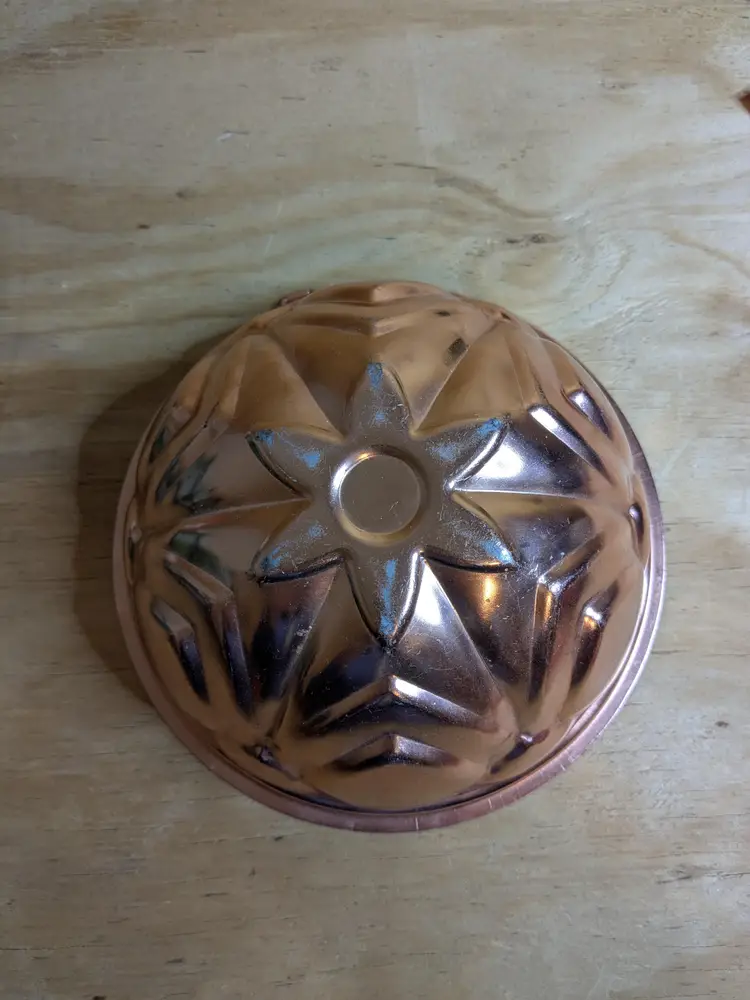 Vintage Copper Jello Mold Cake Pan Decorative Dome Mold