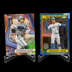 Francisco Lindor 2024 Bowman's Best Refractor 2025 Topps Silver Pack 1990 Mojo New York Mets