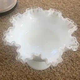 Silver Crest Milk Glass