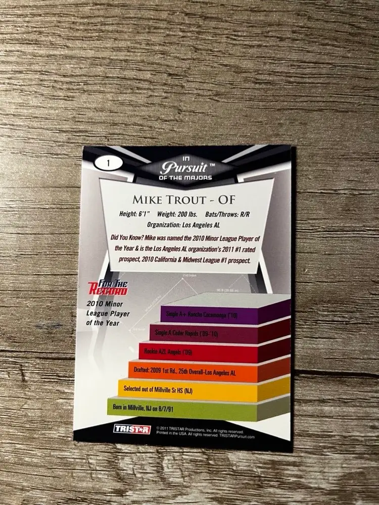 2011 Tristar Mike Trout RC