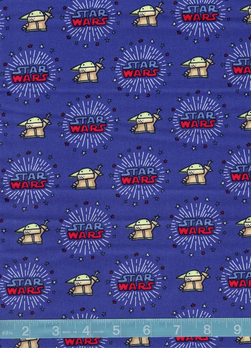 Star Wars Patriotic Grogu Quilt Cotton Fabric by the Yard – Baby Yoda Americana Fabric – Red White Blue Celebration Cotton Fabric for Quilts, Crafts & Kids Sewing Projects