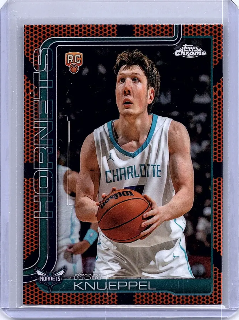 2025-26 Topps Chrome Kon Knueppel #254 Basketball Refractor Hornets (RC)