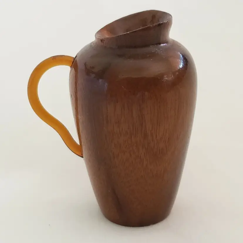 Souvenir Myrtle Wood Multnomah Falls OR  Creamer Pitcher 2 1/4" Tall Vintage