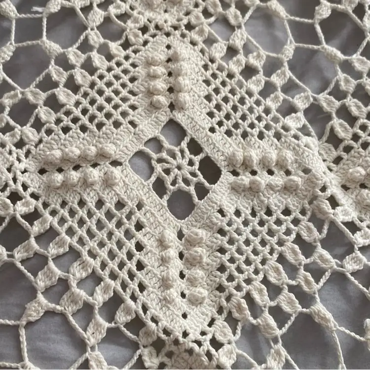 100” X 82” Crocheted Granny Core Afghan Gorgeous