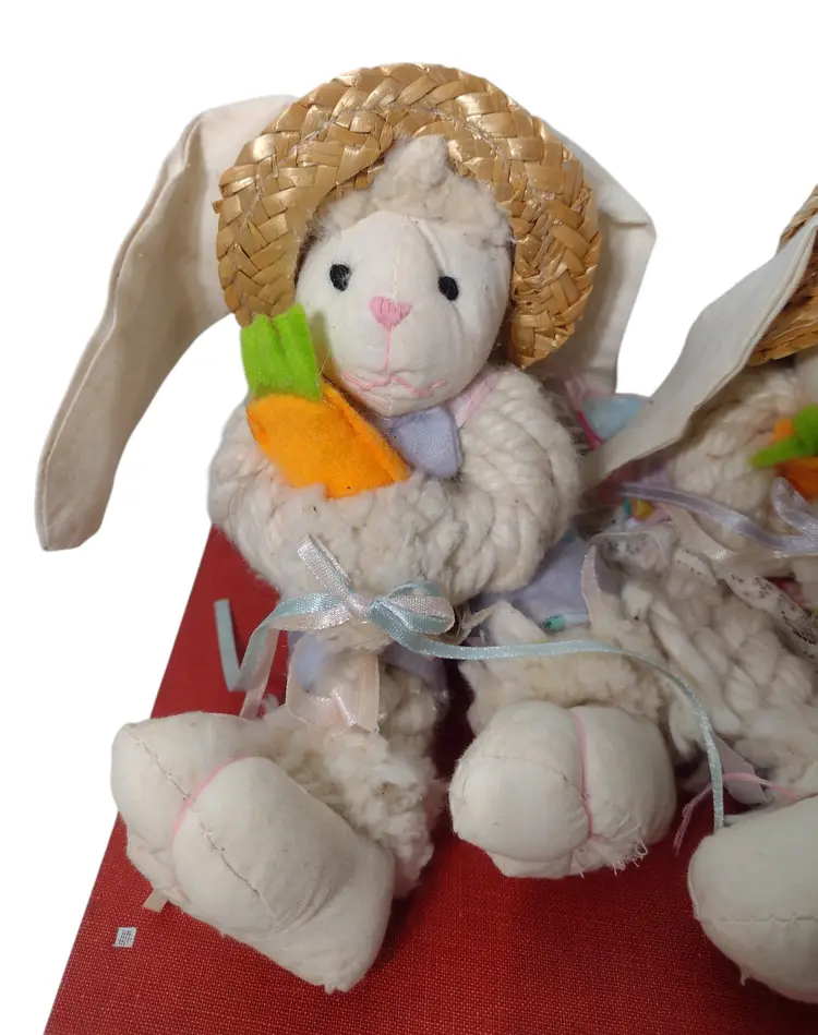 Oriental Trading Company Mop Rabbit Rag Doll Shelf Sitter Figures Vintage Easter