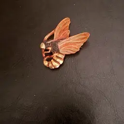 Vintage Carved Horn Or Bakelite Bee Brooch