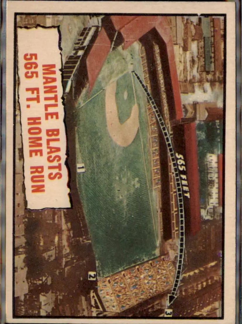1961 Topps #406 Mantle Blasts 565 ft. Home Run - ( ) - New York Yankees