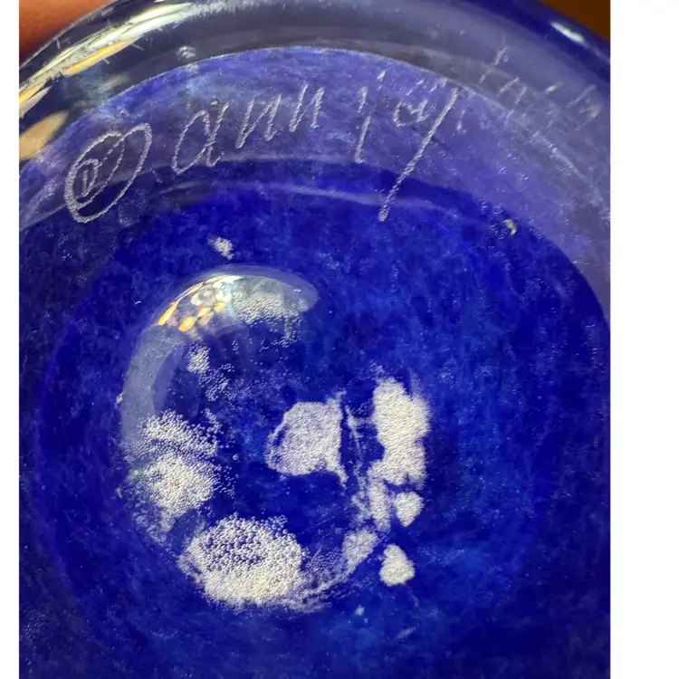 Annieglass Cobalt Pitcher/Vase