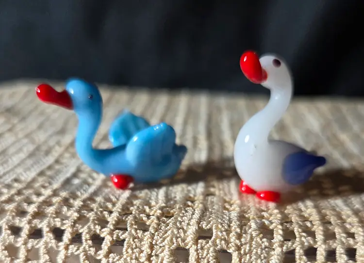 White Swan - Mini Art Glass Swan