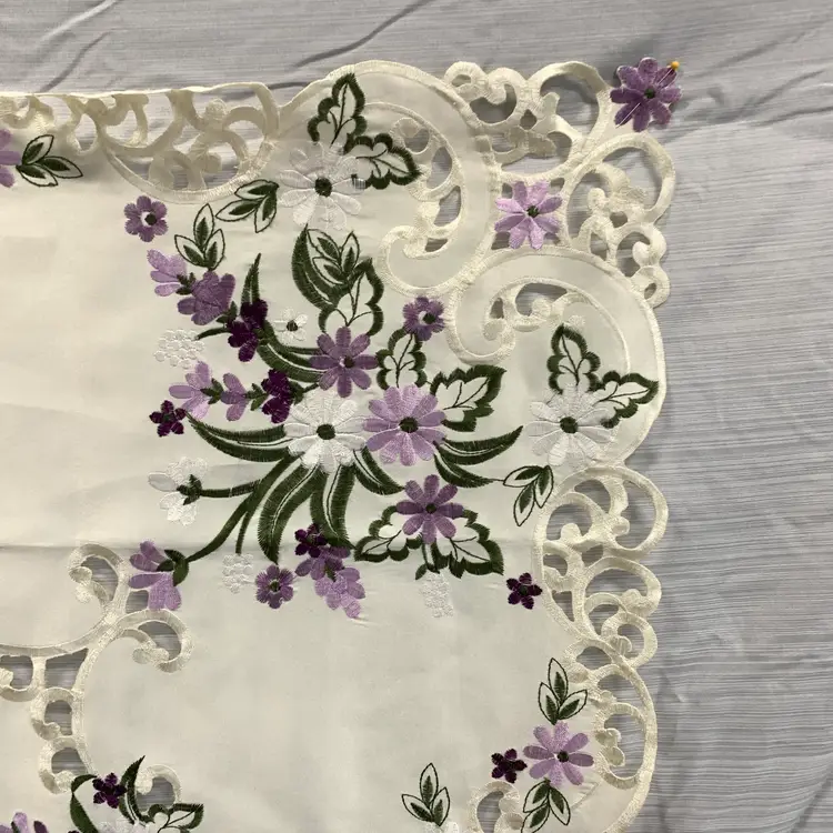Purple Flowers Tablecloth