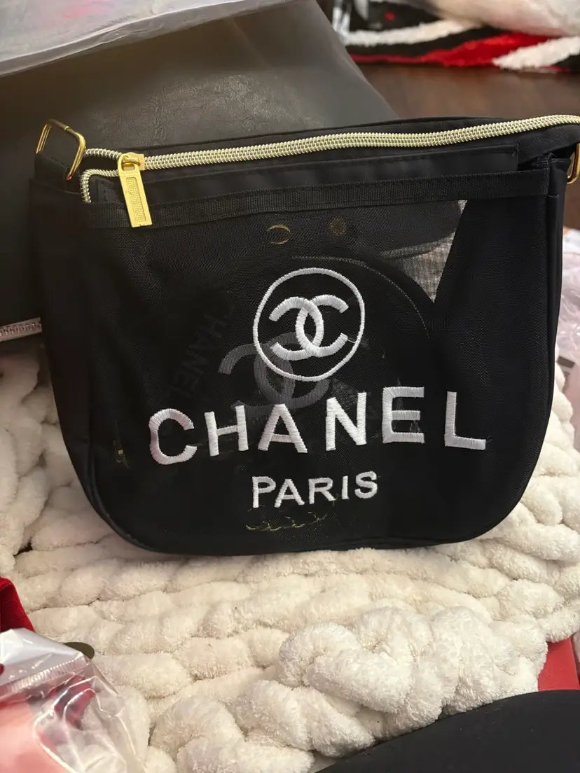 Chanel GWP 2 Piece Mesh Beauty Bags