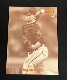 Logan Webb 2020 Stadium Club Sepia #217 RC Rookie San Francisco Giants